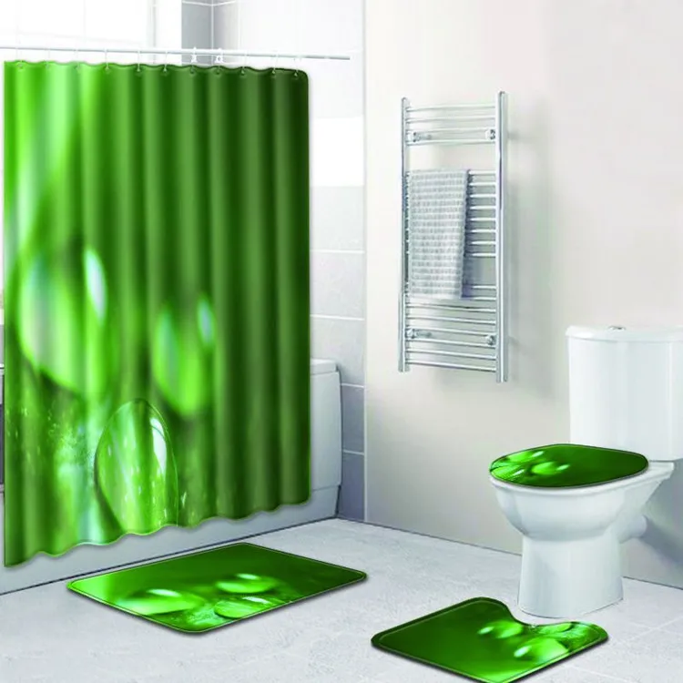 Free Shipping Rose and Tree Casa De Banho Banyo Bathroom Carpet Toilet Bath Mat Set Non Slip Tapis Salle De Bain Alfombra Bano