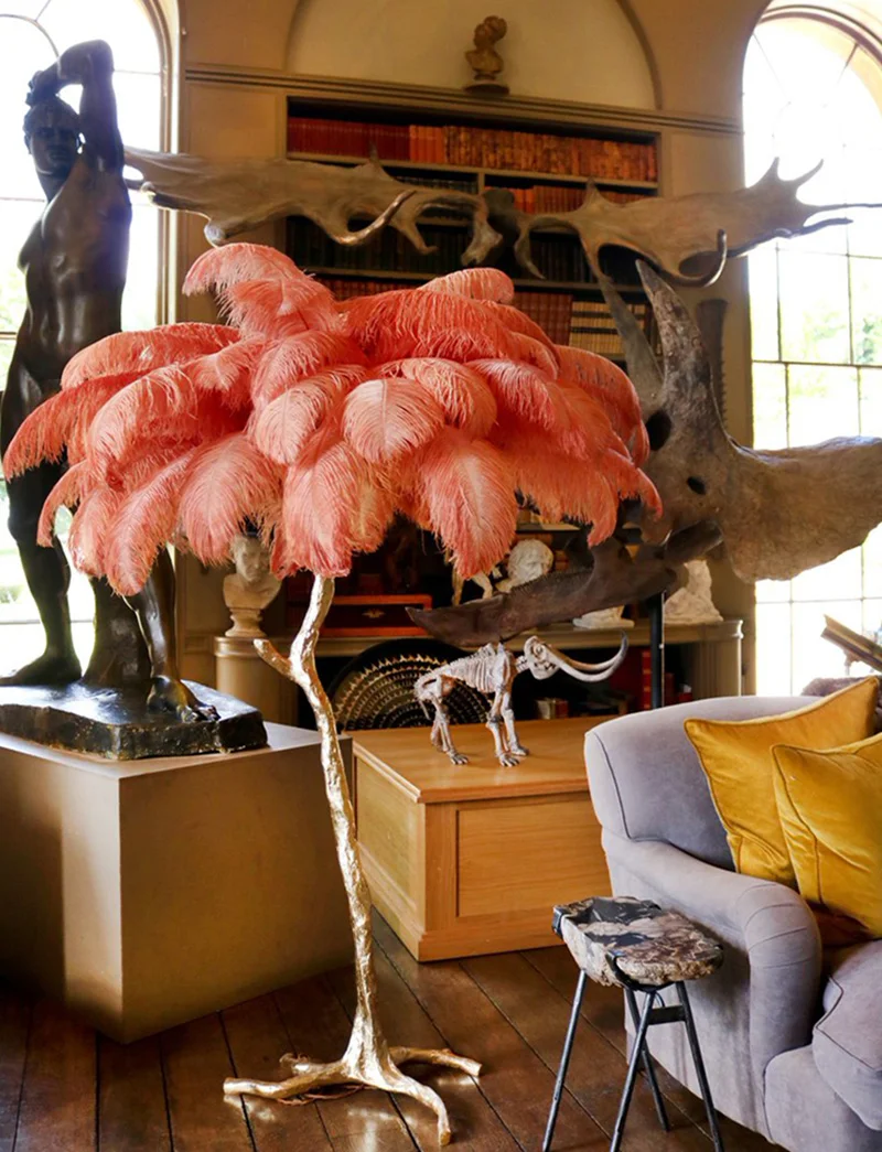 Американский золотой медный торшер, тренога, лампа для салона, светодиодный прикроватный вертикальный напольный светильник, Прямая поставка