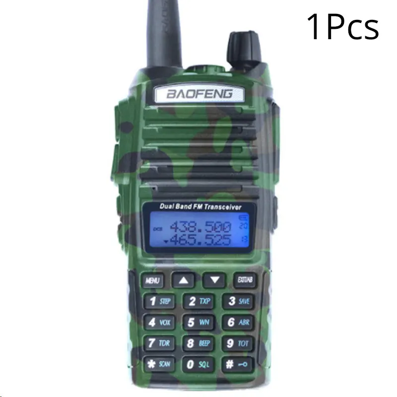 Камуфляж Baofeng UV-82 рация двойной PTT UV 82 двухсторонняя радиостанция 128CH двойные часы UHF VHF CB радио дальность для охоты радио - Цвет: Камуфляж
