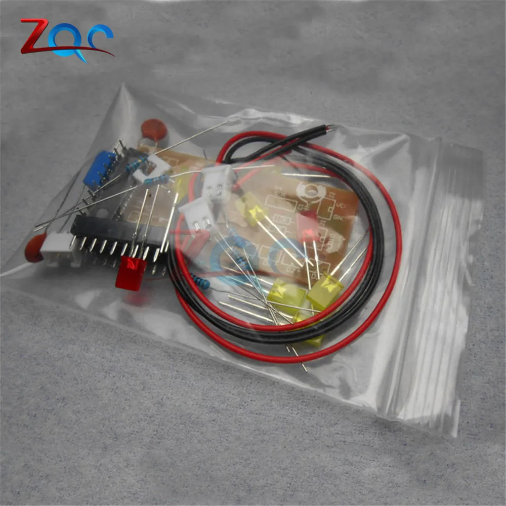 Забавный 10 Светодиодный индикатор уровня звука LM3915 DIY Kit электронный звуковой анализатор спектра индикатор уровня модуль