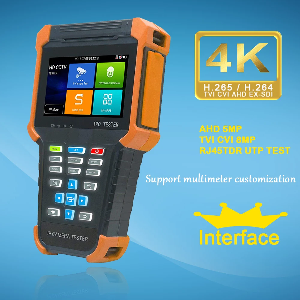 4 дюймовый H.265 4K IP тестер 8MP TVI CVI 5MP AHD 1080P EX SDI HD камера CCTV монитор Поддержка