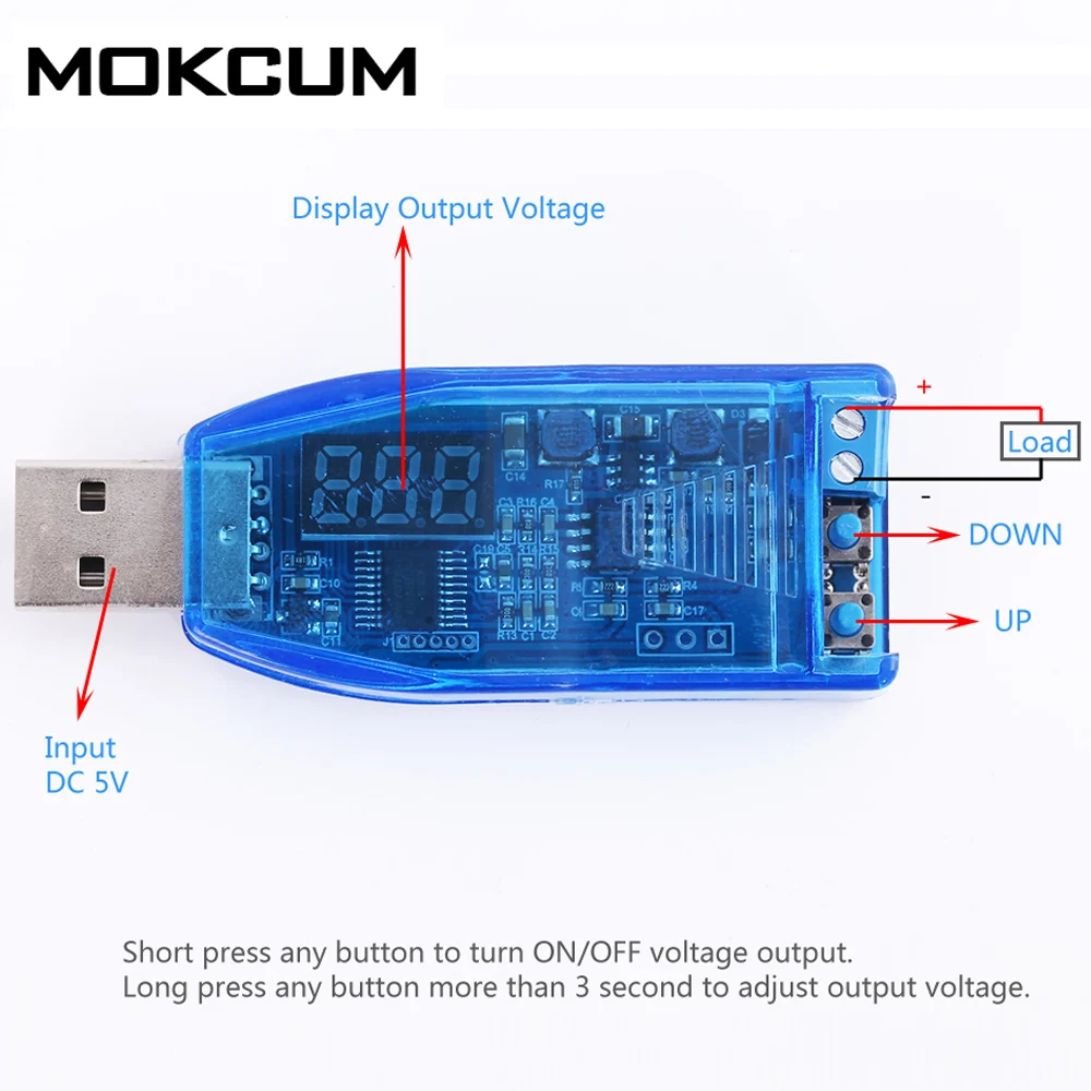 Модуль регулятора напряжения USB понижающий модуль питания преобразователь с