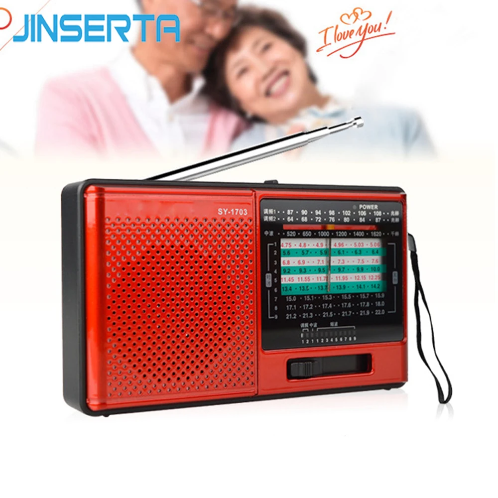 JINSERTA полный диапазон радио FM стерео/AM/SW DSP мировой диапазон приемник с перезаряжаемой батареей разъем для наушников