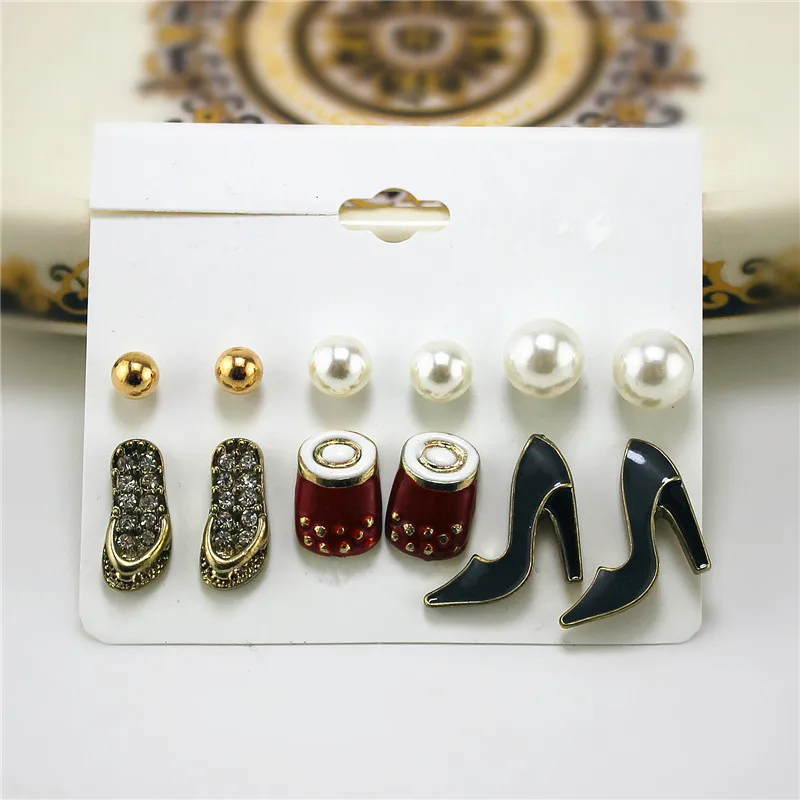 XQ/Новинка Модные женские милые серьги с имитацией жемчуга золотистый цвет