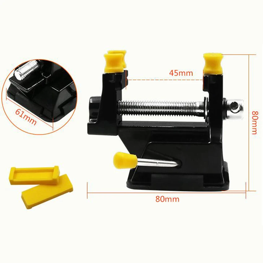 DIY Aluminum Miniature Small Jewelers Hobby Clamp On Table Bench Vise Mini Tool Vice Color Random | Инструменты