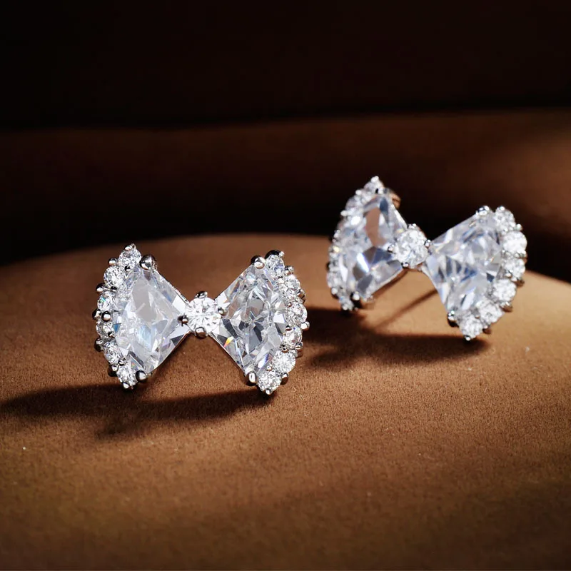 

GAOLAFree доставка Горячие Модные Сменные синие циркониевые серьги-гвоздики/лук циркониевые серьги GLE0158