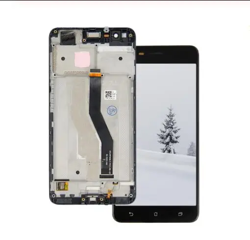 Black with Frame Для ASUS Zenfone 3 Zoom ZE553KL Z01HDA сенсорный экран дигитайзер стекло ЖК-дисплей в сборе с рамкой для ZE553KL lcd - Цвет: Black with Frame