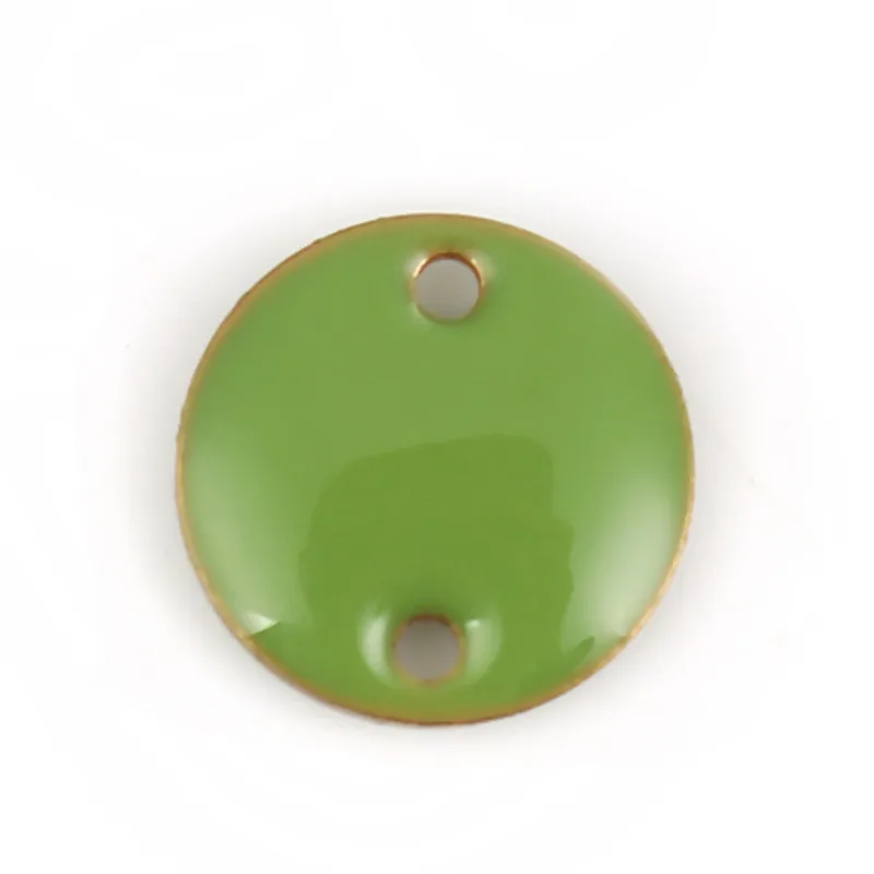 DoreenBeads модные медные эмалированные разъемы с блестками круглые непокрытые