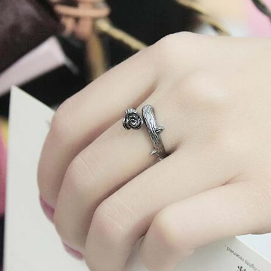 2018 модное ювелирное изделие корейское регулируемое круглое кольцо с черными