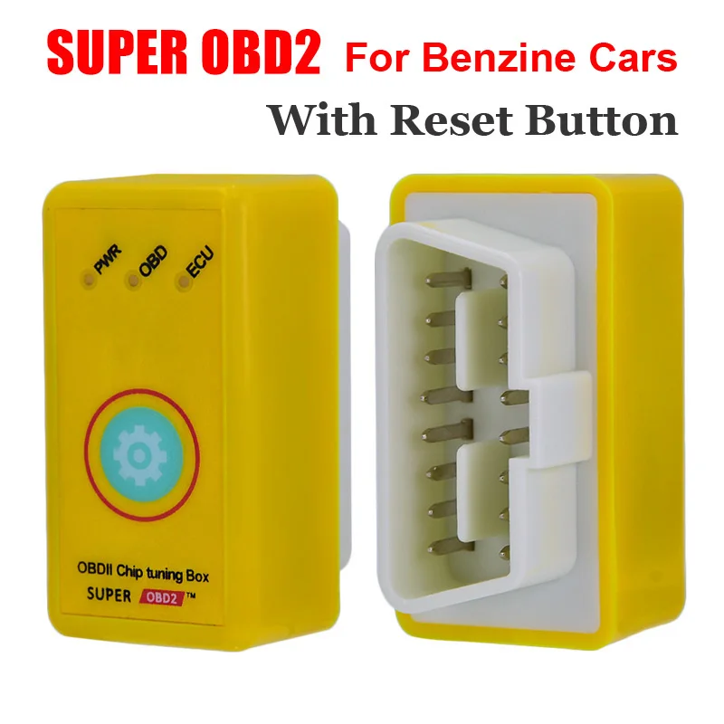 Benzine with button Супер OBD2 чип тюнинговая коробка NitroOBD2 для бензина/дизельного автомобиля чип тюнинговая коробка вилка и привод Nitro OBD2 ELM327 - Цвет: Benzine with button