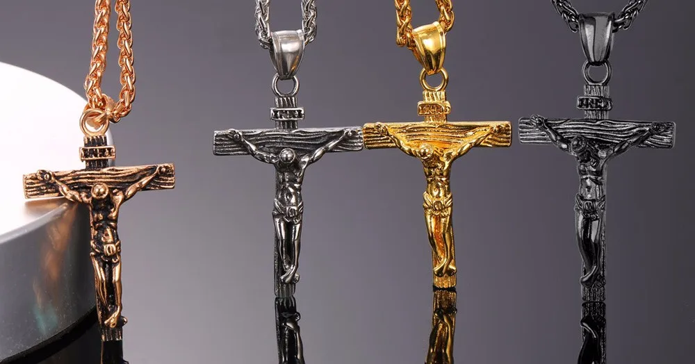 Женская винтажная подвеска с цепочкой на шею|crucifix pendant|pendant with chaincrucifix cross pendant |
