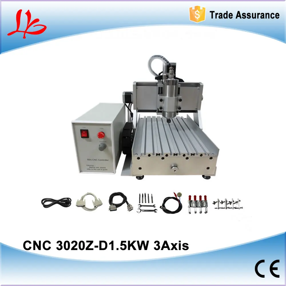 CNC 3020 3 оси + 1.5KW шпинделя с ЧПУ маршрутизатор гравер/фрезерный станок для металла