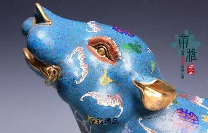 Бесплатная доставка Китайская Бронза Медь cloisonne 24K Золотая позолоченная летучая