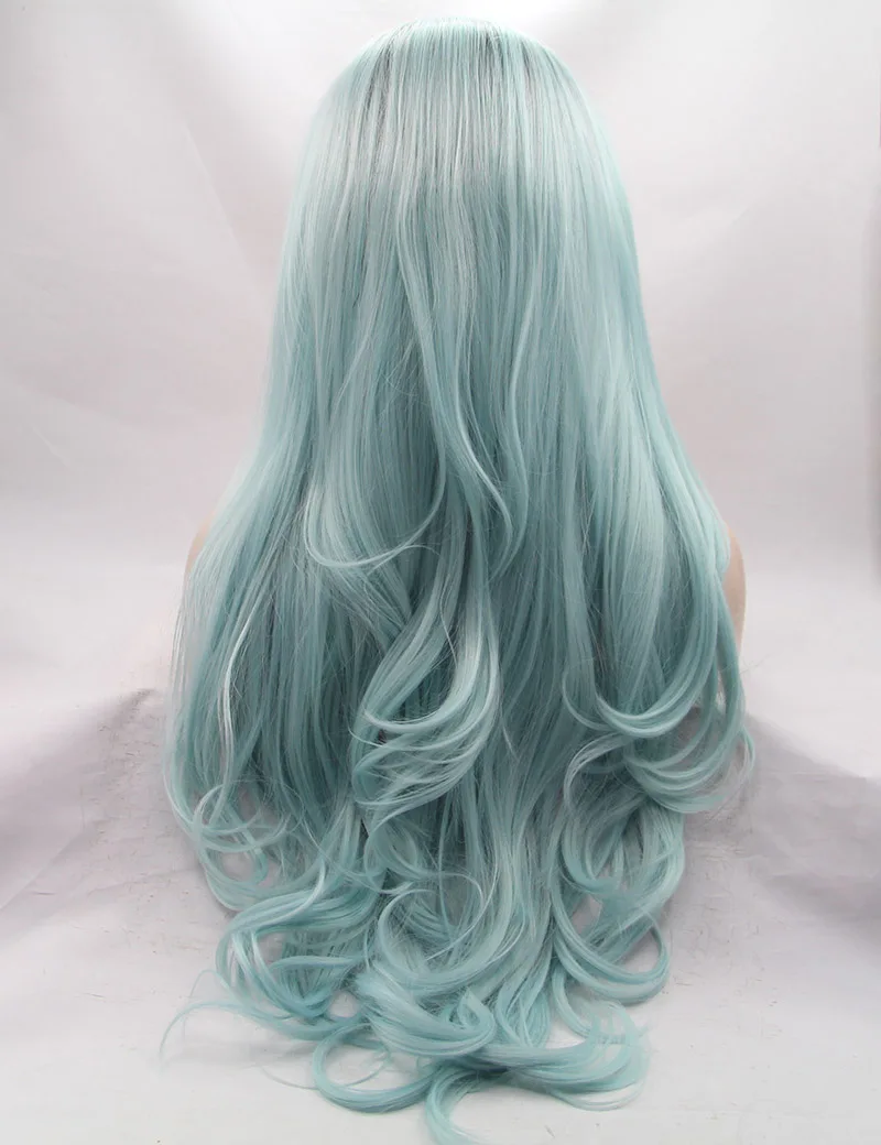 Similler Для женщин длинные волнистые синтетические Синтетические волосы на кружеве