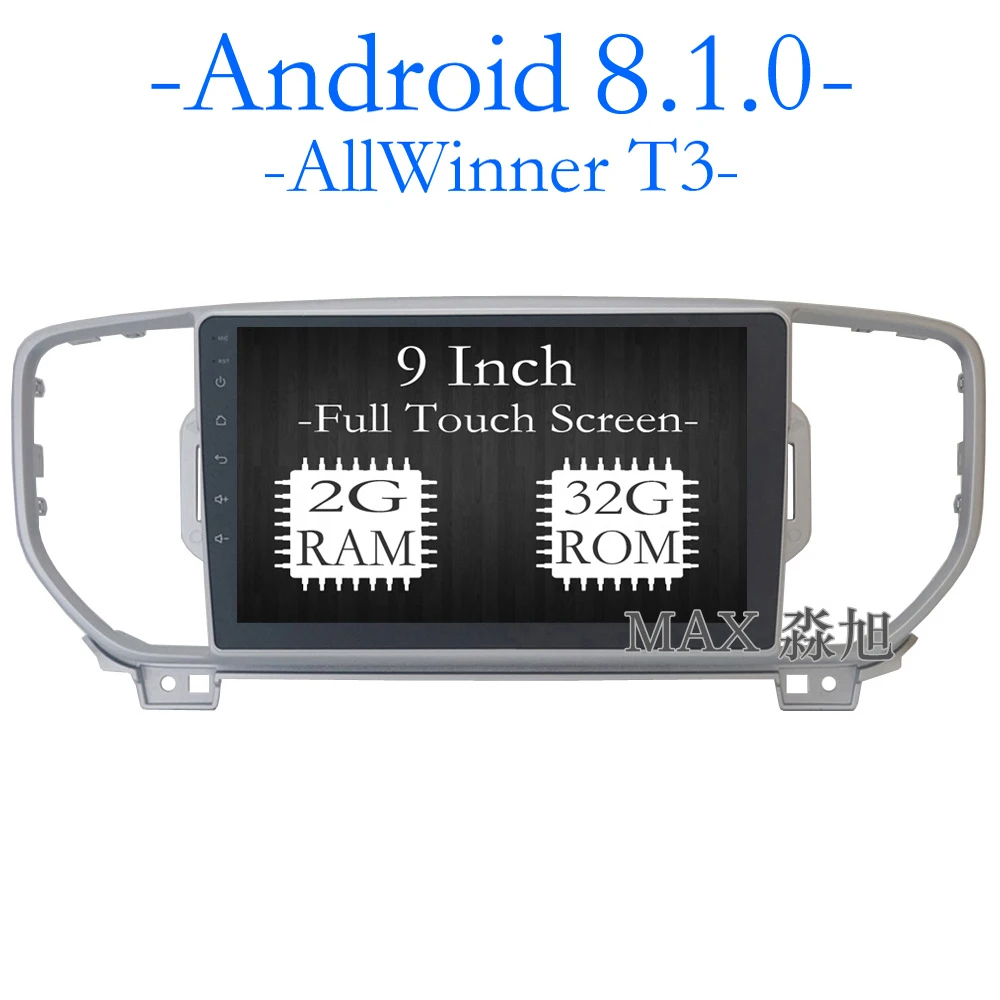 MAX Android 8.1.0 GPS навигационная система автомобильный dvd плеер для KIA Sportage 2016 2017 KX5