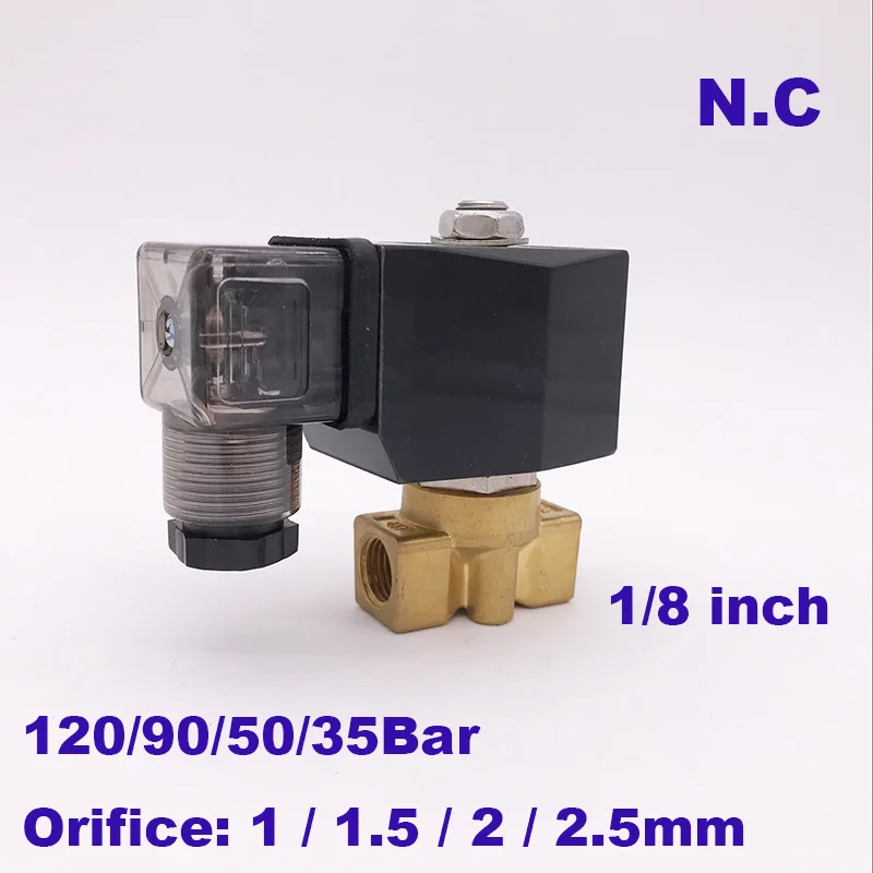 GOGO 0 120bar/90bar/50bar/35bar 2 ходовой водяной Соленоидный клапан высокого давления 1/8 &quotBSP с