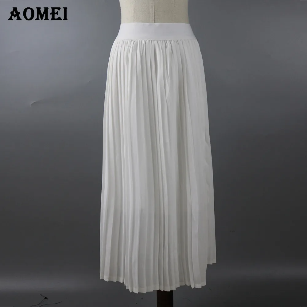 Летняя плиссированная юбка трапециевидной формы для женщин 2019 цвет: черный