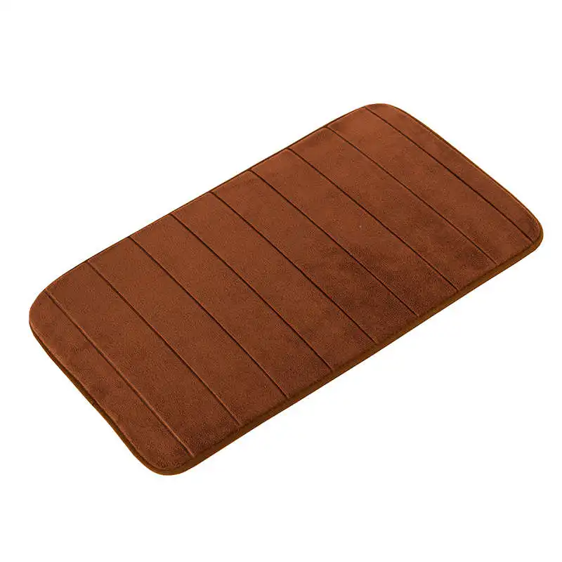 Шоколад Dropshipping Bath Mat Bathroom Carpet Rug Coral Fleece Memory Foam Bathroom Mat Kitchen Door Floor Tapis De Bain - Цвет: Шоколад