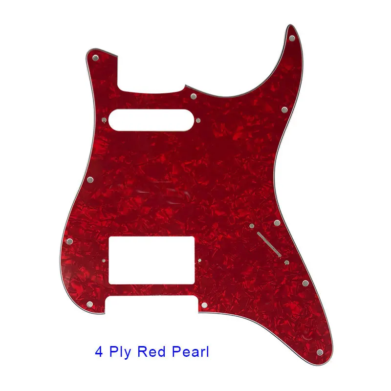 4Ply Red pearl Электрогитара части для США \ Мехико Fd Stratocaster 11 отверстий HS PAF хамбакер гитара накладка царапина пластина - Цвет: 4Ply Red pearl