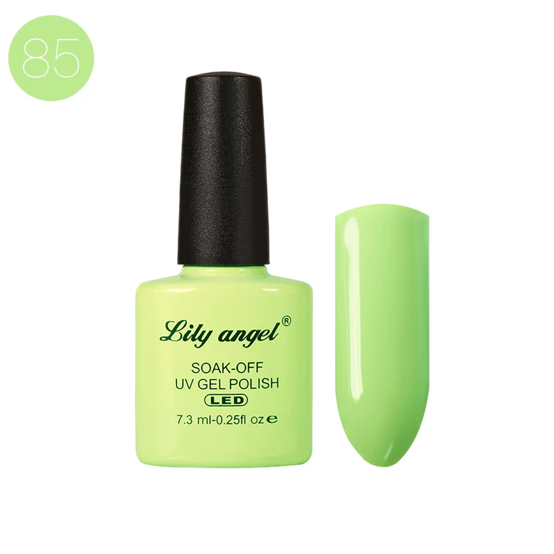 Lily angel 1 шт. светодиодный Гель-лак Лидер продаж дизайн ногтей DIY 110 цветов 7,3 мл впитывающий органический УФ-гель для ногтей без запаха Polish73-96 - Цвет: 085