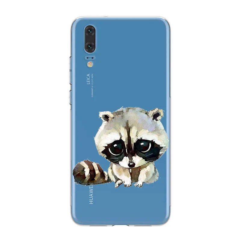 ciciber Cover For Huawei P30 P20 P10 P9 P8 Lite Pro Plus 2017 P smart 2019 Phone Case Soft TPU Animal Cat Cute Coque Funda Capa |
