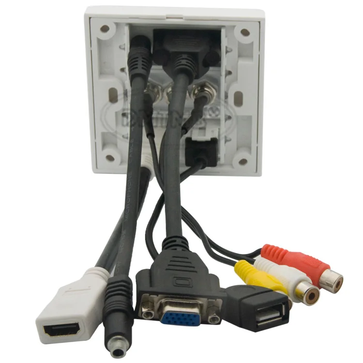 Vga hdmi 3 5 мм аудио USB 3RCA AV настенная пластина с разъемом Мама мама 20 см короткий
