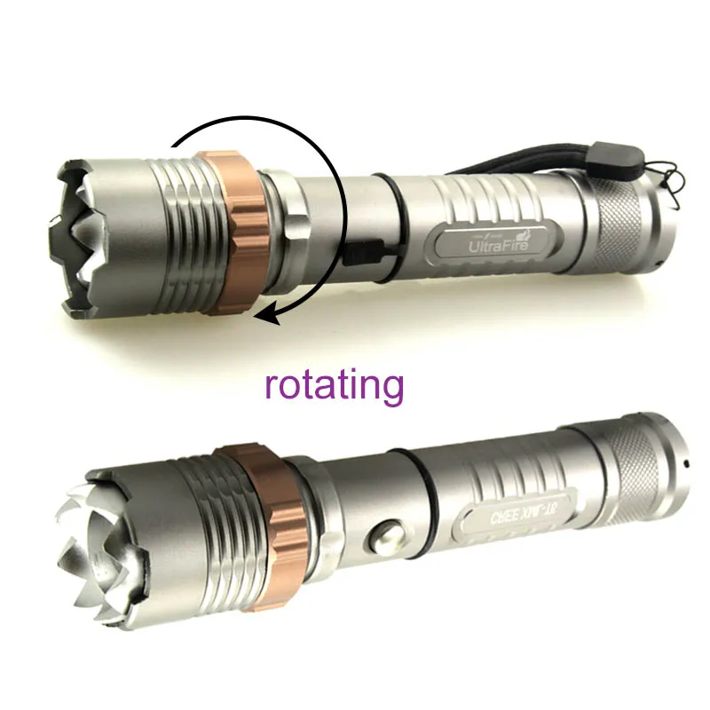 Фонарик Тактический перезаряжаемый серый горячая Распродажа 5000 люмен 4 2 в XML-T6