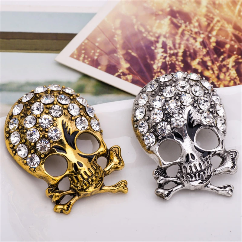Стразы броши для женщин мужчин череп искусственные булавки кристалл Broches