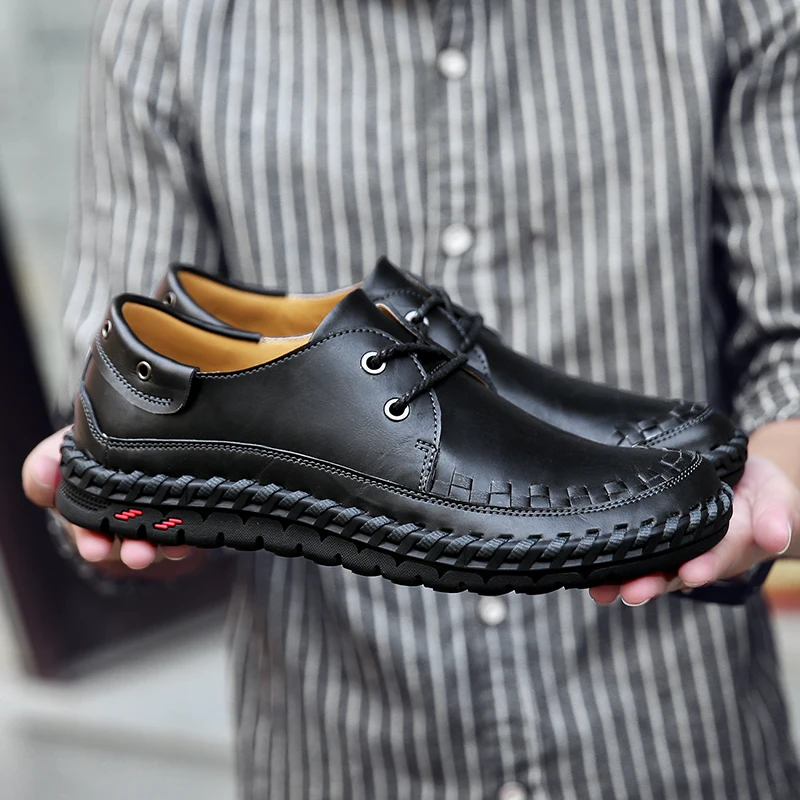 Мужская обувь на плоской подошве ручной работы из коровьей кожи Мокасины Zapatillas мужская одежда Обувь кожаная для девочек лоферы-мокасины на плоской подошве
