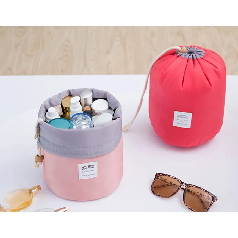 Косметичка круглый органайзер для хранения водонепроницаемый шнурок большой
