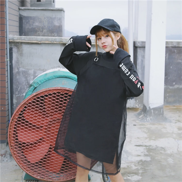 2017 New Arrival Autumn Women Fashion two-piece suit for The skirt with shoulder-straps + hoodie White and Black Color | Женская одежда