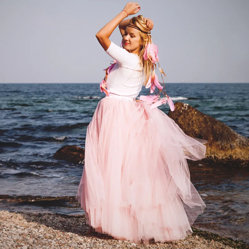 Женская фатиновая юбка с эластичной резинкой на талии Однотонная подружки