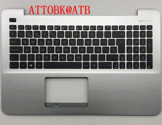 Серый New SP Laptop Keyboard for Asus X555 X555L A555L F555L R556L VM510L W519L Y583L R557 W509 Keyboard Palmrest Cover with C - Цвет: Серый