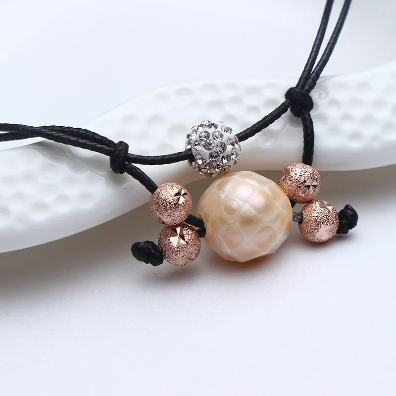 2017 новая мода большой жемчуг DIY ювелирные изделия для женщин девушек веревка