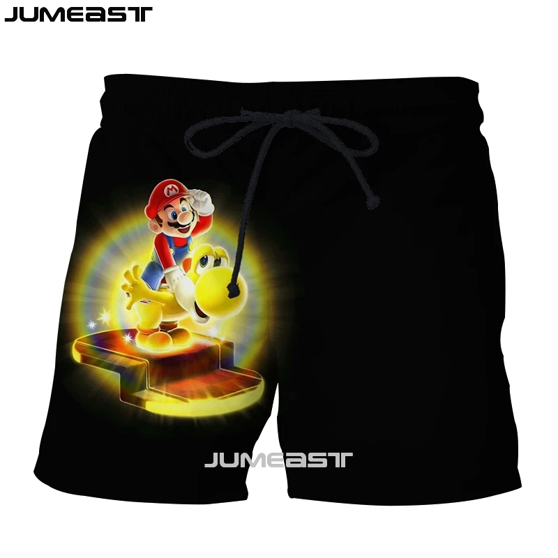 Jumeast бренд для мужчин/женщин 3D печатных мультфильм Супер Марио шорты летние новые быстросохнущие пляжные повседневные спортивные брюки короткие брюки - Цвет: 18