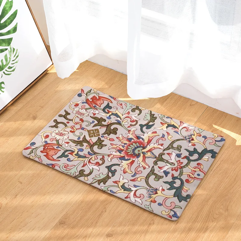 

Door Mats Flower Texture Printing Carpets Anti-slip Floor Mat kitchen Living Room Outdoor Rugs tapis de cuisine alfombra cocina