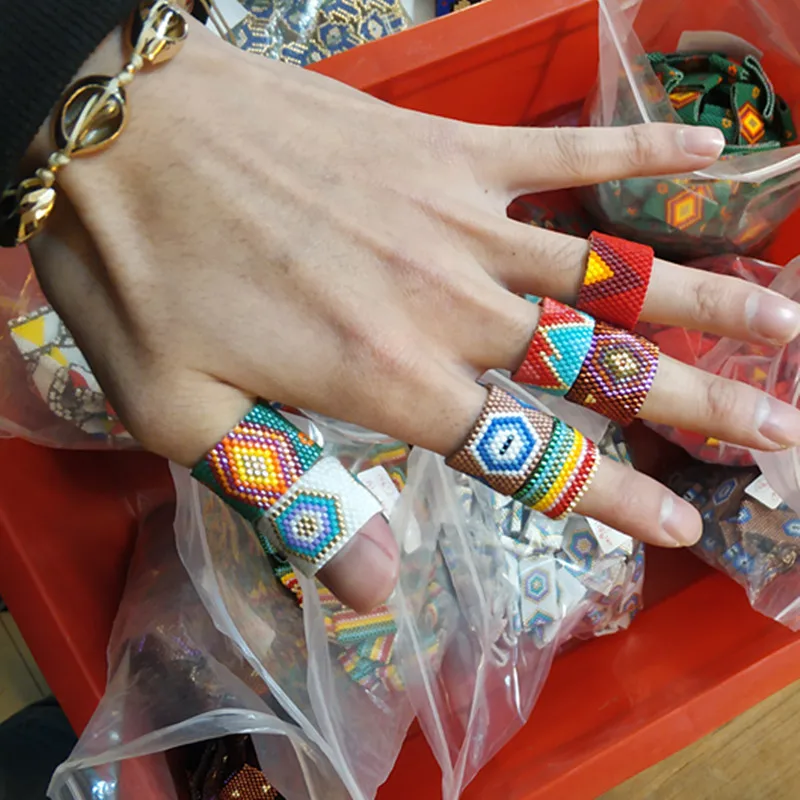 Go2boho MIYUKI кольцо Турецкий Дурной глаз кольца Мода Insta кольцо для женщин Anillos Mujer Бисероплетение ювелирные изделия Delica Miyuki Bijoux