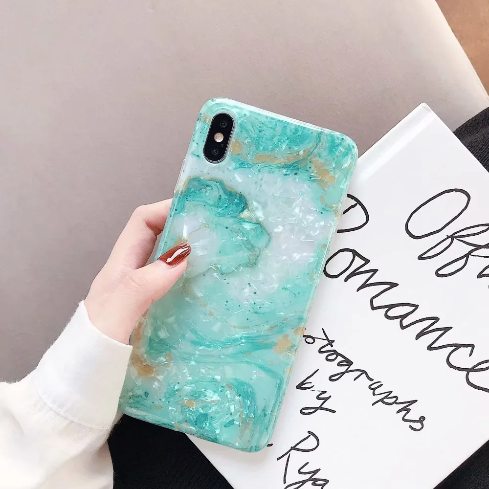Роскошный зеленый чехол AKBKTII с акварельным рисунком для iPhone 7 8 6 6s Plus X XS Max XR Мягкий