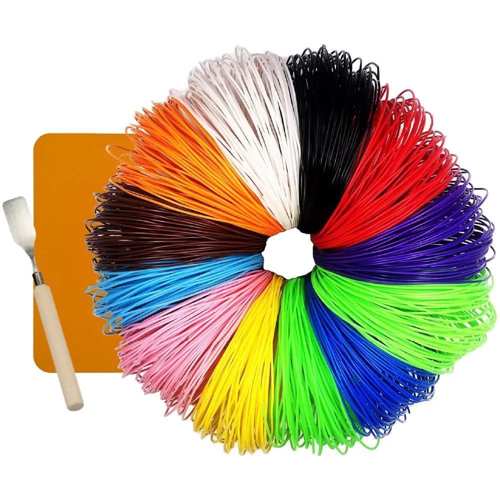 7TECH 12 colors ABS 3D Printer Filament 1.75 mm Plastic Material for Pen Doodler Drawing/ Printing Pens Painting Consumables | Игрушки и