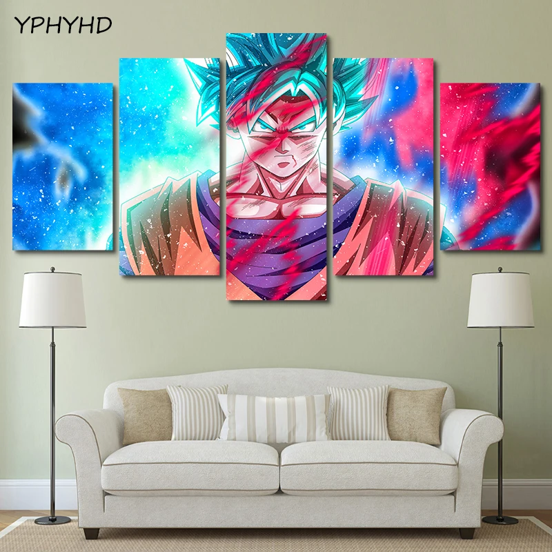 YPHYHD 5 шт. мультяшный Жемчуг дракона Z Goku трансформированная Saiyan Современная