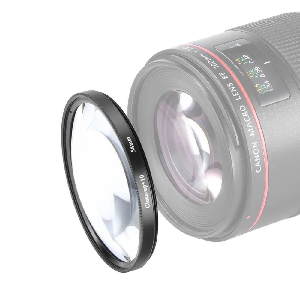 Neewer 4 шт. Макросъемка + 1 2 10 набор фильтров чехол для NIKON CANON и других DSLR камер|filter