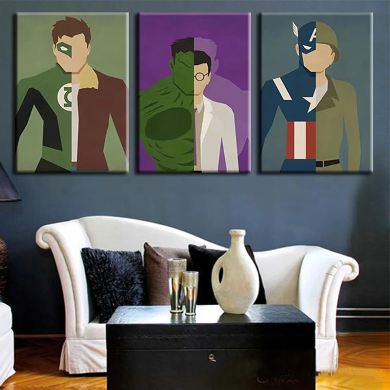 Лидер продаж картина на стену без рамки маслом супер герой домашний декор
