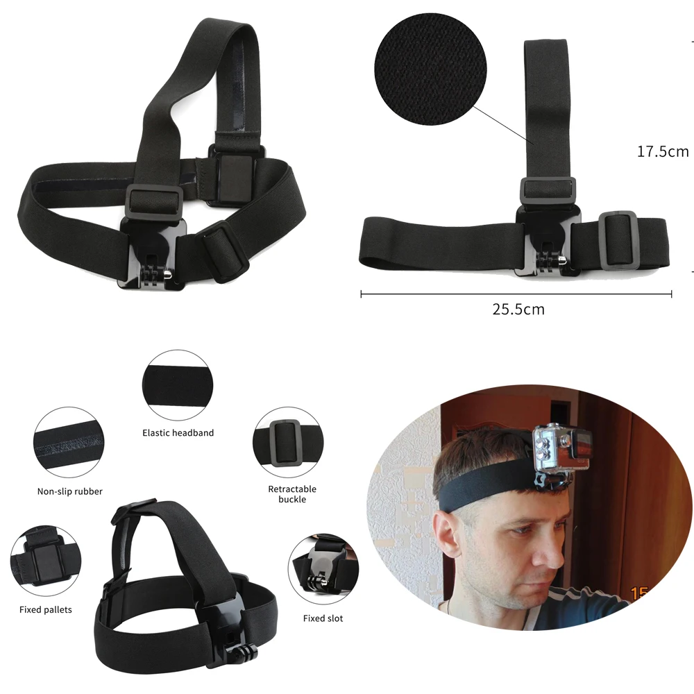 Универсальный аксессуар SHOOT для экшн Камеры GoPro Hero 9 8 7 6 5 Black Xiaomi Yi Lite 4K + Sjcam Eken H9