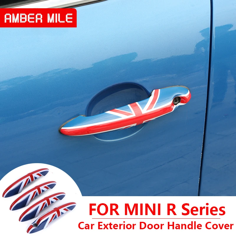 

AMBERMILE ABS for Mini Cooper Clubman R55 R56 R57 R58 R59 Countryman R60 R61 Accessories Car Exterior Door Handle Cover Sticker