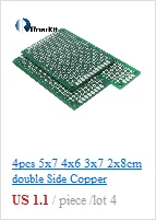 1 шт. 8x12 см Прототип PCB 2 слоя 8*12 Панель универсальной платы двойная сторона 2,54 мм
