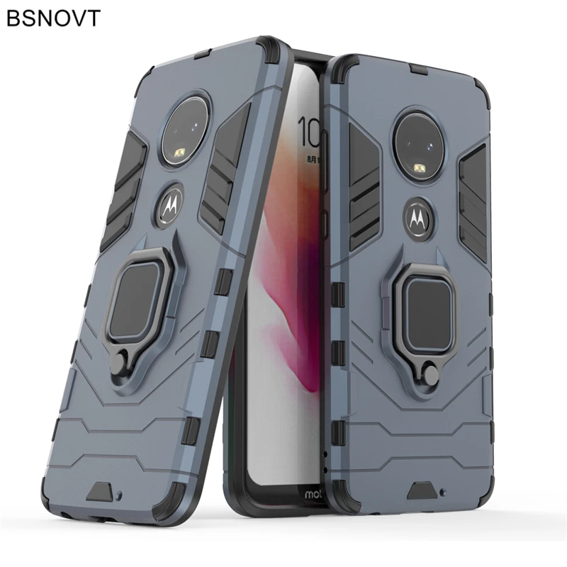 Чехол-бампер для Motorola Moto G7 Магнитный чехол с кольцом на палец телефона Plus XT1965 xt1920 |