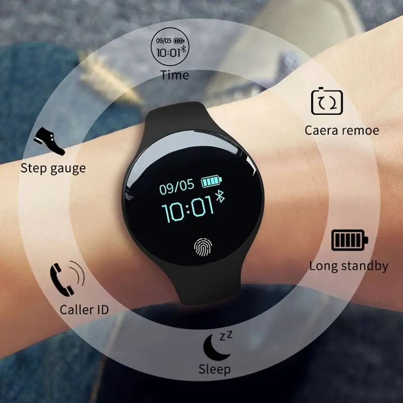 AABB-SANDA Смарт-часы с Bluetooth для Ios Android мужские и женские спортивные умные Шагомер