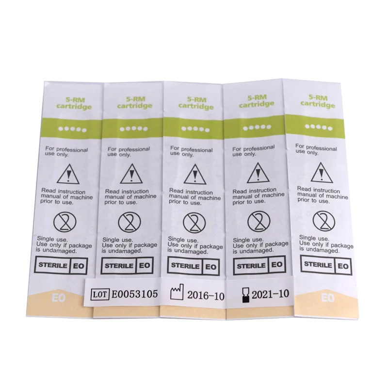 

Tattoo Cartridge Needle 10piece per lot 5RM cartridge Disposable Sterilized Tattoo Permanent Makeup Needles Tips for Eyebrow lip