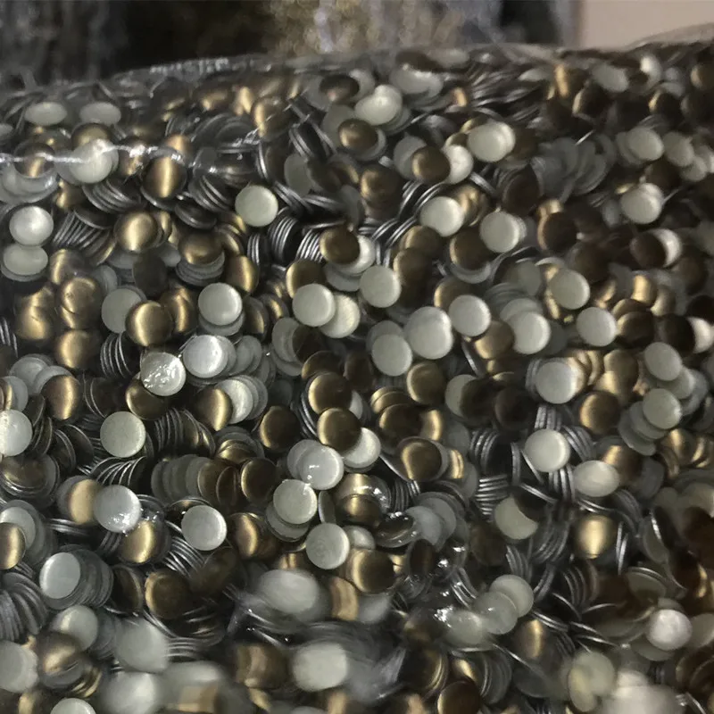 100 шт./лот 5 мм бронзовые плоские заплатки для горячей фиксации круглые заклепки в