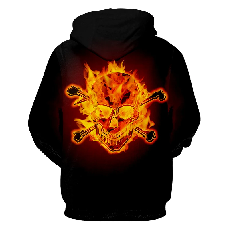 UJWI уличный стиль толстовки на молнии мужские зеленые Пламенные черепа Мужское